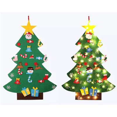 China Home Festival Decoration Factory Wholesale Felt Christmas Tree Decoration Felt Christmas Tree With Ornaments for sale