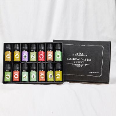 China 10ML 14pcs Organic Essential Oils Kit Pure healthy For Body Relax for sale