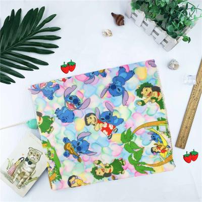 China Anti-Static No Moq Digitally Printed Cartoon Fabric 100% Polyester Plush Minky Fabric Custom Printed Fabric for sale