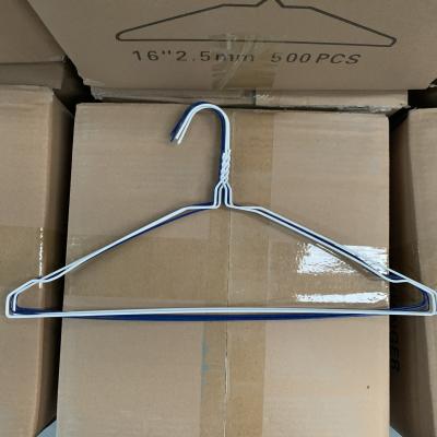 China Steel Wire Dress Shirt Hangers , Dry Cleaner Slim Clothes Hangers Size Optional for sale