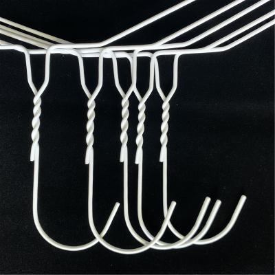 China Custom Shape White Wire Hangers 2.2mm Diameter For Suit Environmental Friendly for sale