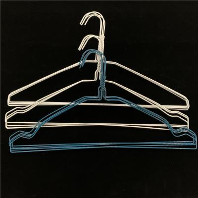 China Thin Wire Clothes Hangers , Electrostatic Spraying Fabric Wrapped Hangers for sale