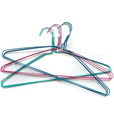 China Multi Color Coating Metal 2.5mm Wire Pants Hangers for sale