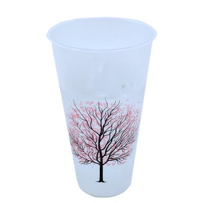 China Reusable Plastic Cup Eco-friendly Color Changing Plastic Cup Plastic Transparent Cup Parts Plastic Injection for sale