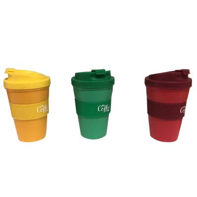 China Coffee Eco Food Grade Plastic Coffee Cup With Lid for sale