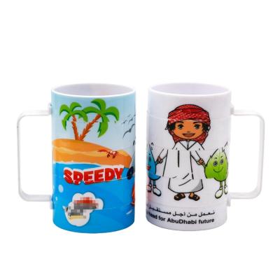 China Kids Sustainable Plastic Cartoon Cup Rotating Mug/Puzzle/Jigsaw Puzzle for sale