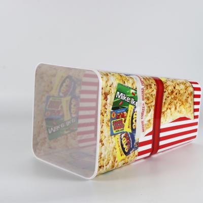 China Sale Custom Microwavable Printing Box Single Wall Plastic Bucket Food Popcorn Cup for sale