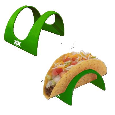 China Disposable Disposable Plastic Taco Holder , Stackable Taco Stand Up Holders for sale