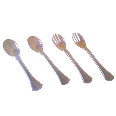 China Home Small Plastic Spoons Disposable Dessert Spoons And Fork for sale