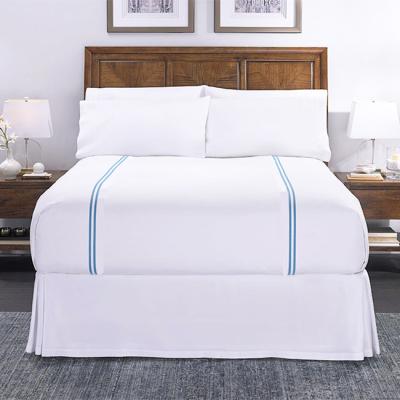 China Nondisposable Embroidery 400TC Hotel Stitch Queen Size Bedding Comforter Set Luxury for sale