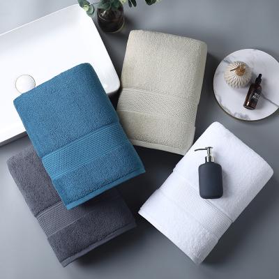 China Sustainable Logo Luxury Bath Towel Wholesale Custom 100% Cotton Bath Towel Sets For Home Hotel Use for sale