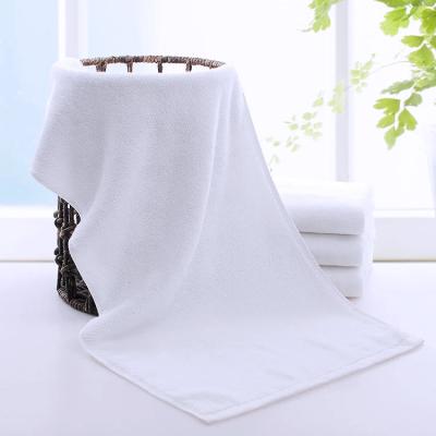 China Hotel Bathroom Sustainable High Quality Luxury White 100% Cotton Bath Towels Wholesale for sale