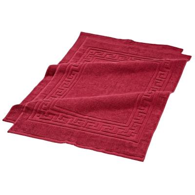 China Sustainable Wholesale Cotton Bath Mat For Luxury Hotel Bathroom Foot Shape Towels for sale