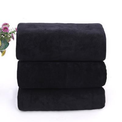 China Wholesale 100% Custom Logo Quick Dry Black Beauty Hair Salon Towels Cotton QUICK DRY QUICK DRY for sale