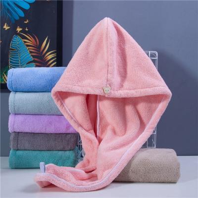 China Hot Sale QUICK DRY Absorbent Amazon Microfiber Turban Quick Dry Hair Towel For Women for sale