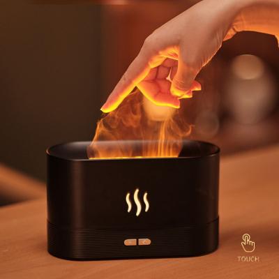 China New Flame 180ML Household 2022 Mini Space Air Humidifier USB Aroma Oil Diffuser Ultrasonic Fire Light LED Fragrance Diffuser Personal for sale