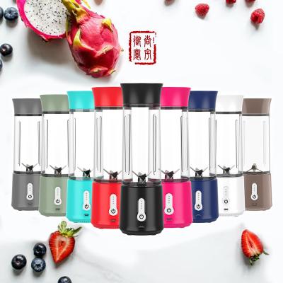 China Ice Crushing High Quality USB Type-C 500ML BPA-FREE 6 Blade With Brush Rechargeable Blender 4000mAh LOW NOISE Portable Mini Juicer Blender for sale