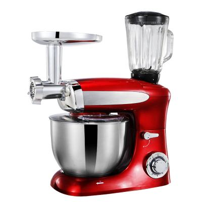 China Bowl-Lift design 3 in 1 Egg Flour Mixer Batidora Bakery Kitchen Spiral Mixer Bread Dough Mixer Cake Mixer Machine Stand Baking Planetary Food Mixer for sale