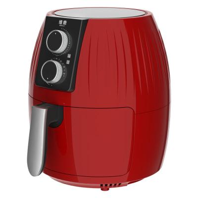 China Hotel Air Fryer Oven Household 5.5L Red Large Capacity Chinese Red Electric Fryer Fry Machine Multifunctional Oil Free Air Fryer for sale