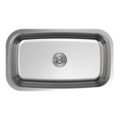 China Without Faucet Square Material Stainless Steel 304 Single Bowl Shape Rectangular Kitchen Sink for sale