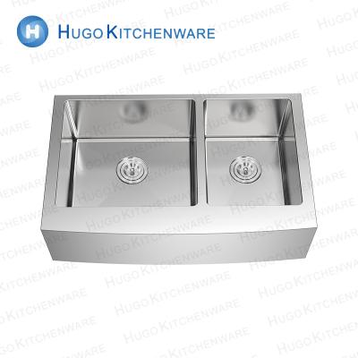 China 201/304 Stainless Steel Modern Handmade Double Bowl Kitchen Restaurant Faucet Hotel Sink Steel Plate Without Dish for sale