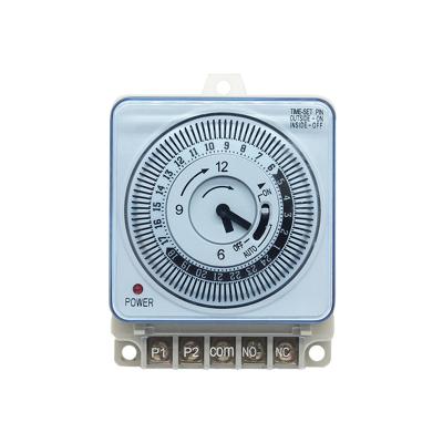 China Customizable 4Pin Timing GT02 5Pin NO GOLD Transparent Cover 220v 50Hz 16A 24 Hours Mechanical Switch Module Timer No Battery for sale