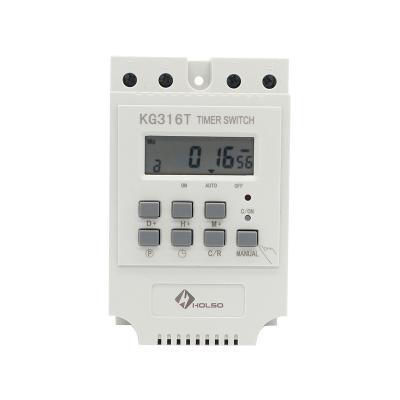 China Industrial Customizable AC DC Timer Switch KG316T Customized Standard Logo Free High Current LCD Max 30A 60A 50/60hz 220V Industrial for sale