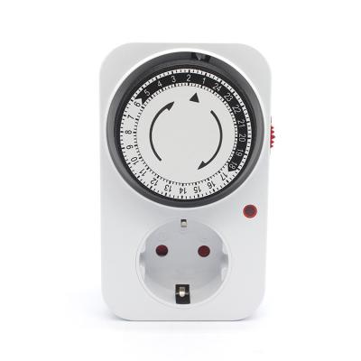 China Hot Selling Korea Standard 24H Programmable Automatic Timer Switch European Analog Electronic Light 220V 240V Plug In Mechanical Timer Switch for sale