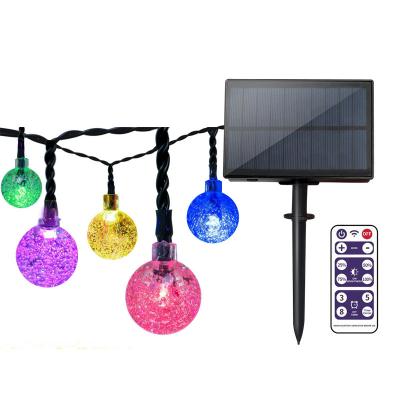 China Fairy Solar Bubble String Lights LED Solar Decorative Outdoor Holiday Light Waterproof Garden Lights for Garden for sale