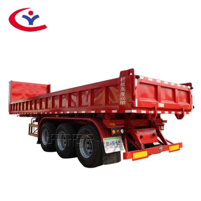 China Other New/Factory Price Running Heavy Duty 3axle Box Tipping Trailer 60T Tipper Semi Trailer Rear Tipper Dump Trailer For Sale for sale