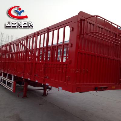 China China Quality Trailer CMIC Truck Manufacturer Factory 20ft 40ft Cattle Transport Stake Cattle Semi Trailer for sale