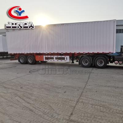 China Hot Selling Truck Trailer In Africa Jinda Direct Factory Box Container Flatbed Semi Trailer Truck Beverage Concession Trailer for sale