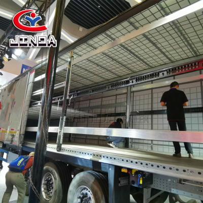 China Jinda Direct Factory 3 axle box transport semi trailer beverage trailer small truck trailer for sale for sale