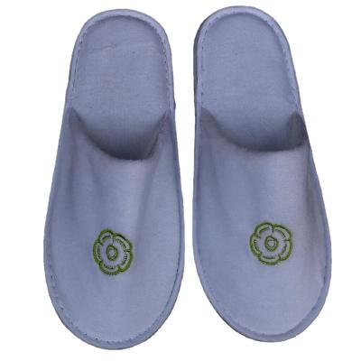 China Best Selling Hotel Spa Airline Hospital Travel White Cotton Velvet Hotel Slippers With Customized Logo Terry Hotel Disposable Slippers for sale