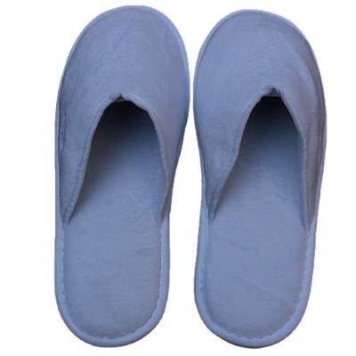 China Wholesale Cotton Waffle Waffle Terry Workmanship Slipper Non Woven Coral Nonwoven Hotel Bedroom Velvet Hotel Travel Airline Spa Hotel Slippers for sale