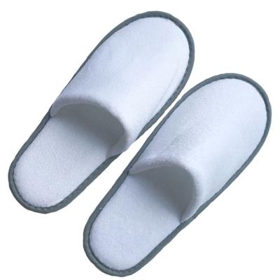 China White Hotel Spa Airline Hospital Travel Velvet Hotel Slippers for Disposable Hotel Velvet Slippers Hotel Slippers for sale