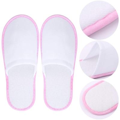 China Hotel Spa Airline Hospital Travel Disposable Brushed Velvet Fleece SPA Hospital Slippers 28 x 11cm 4mm EVA Sole for sale