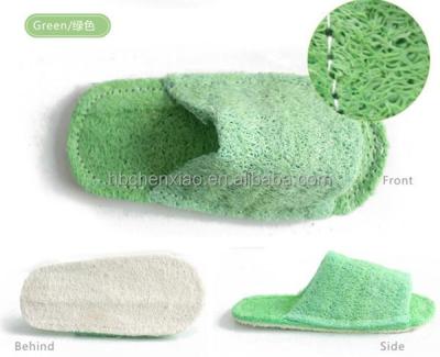 China Narrow Toe Hotel Slipper Loofah Slipper Manufacturer for sale