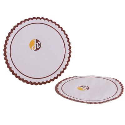 China Hotel Spa Airline Hospital Travel Cheap Tissue Paper Coasters Custom Disposable Glass Paper Coaster for sale