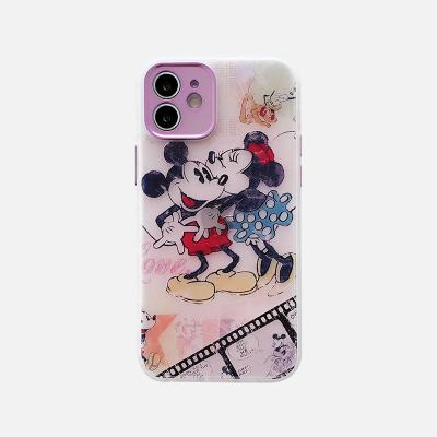 China 2021 Anti-fall New Arrival Graffiti Cartoon Mobile Phone Cases and Bags For Iphone Mickey Soft Phone Case for sale