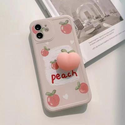 China New Arrival 3D Anti-fall Summer Fishing Toy Relieve Stress Back Phone Cover Cute Pink Eco-friendly Phone Case For Girls for sale