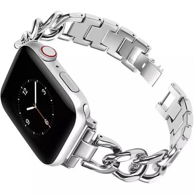 China Luxury 44mm 40mm 38mm 42mm Metal Link Bracelet Strap For Iwatch Stainless Steel Band For Apple Watch for sale