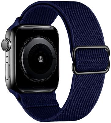 China Single Adjustable Stretch Solo Loop Nylon Strap For Apple Watch Elastic Band 44mm 40mm 38mm 42mm For Iwatch Se 3456 for sale