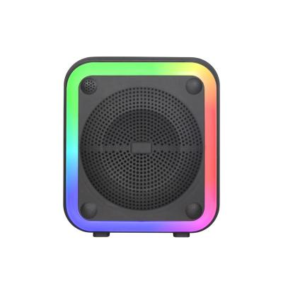 China LED Flashing Light NDR-W12 12 Inch Karaoke Circle Woofer Speaker Mic Remote Control Color Led Tws Party Cart Outdoor Speaker for sale