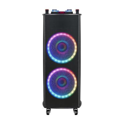 China Hot Selling Dual LED Flashing Light NDR 12 Inch Party Wireless Portable Trolley Wooden Speaker For Large Indoor And Outdoor Speaker NDR-1212S for sale