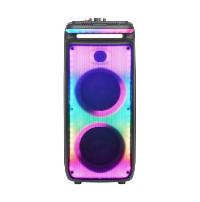 China LED Flashing Light NDR Dual 8 Inch NDR-898 Party DJ Karaoke Handheld Speaker Box Professional Portable Stereo Audio With Colorful Light for sale