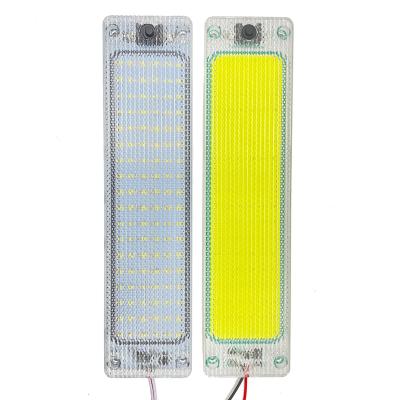 China Brand New General Interior 108 Bead 12-24V COB Cargo Car Panel Light Car Carrying Reading Light Ultrathin Cabin Light Belt Switch for sale