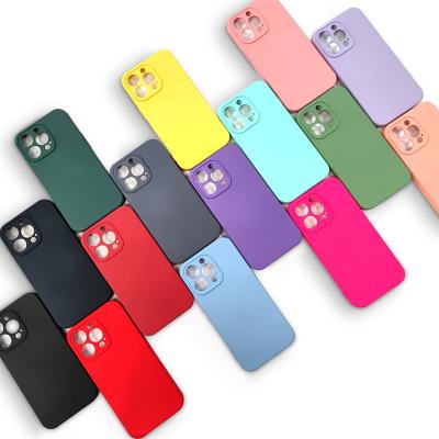 China Shockproof Shockproof Soft Silicone Mobile Phone Case For iPhone Silicone Case For Apple iPhone Case Silicone 11 12 13 Pro Max for sale