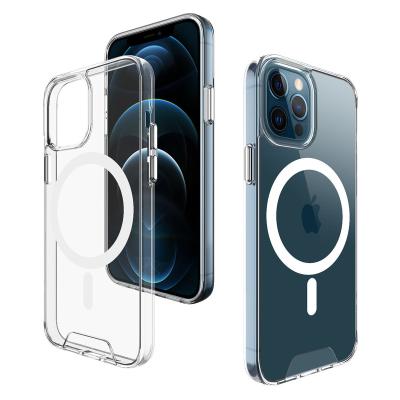 China New Shockproof For iPhone 12 Pro Phone Case MFI Magnetic Transparent Level Cover Max Cell Mobile Clear Wireless Charger for sale