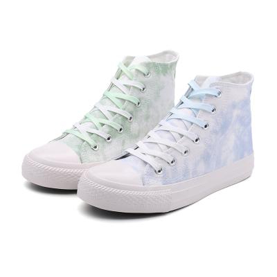 China Fashion Sweetlight Trend Unisex High Top Canvas Shoes Anti-Slip Lace Up Casual Shoe Women's Walking Canvas Sneakers for sale